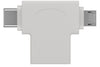 Adattatore a T USB-A, Micro-B e USB-C&trade Bianco