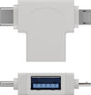 Adattatore a T USB-A, Micro-B e USB-C&trade Bianco