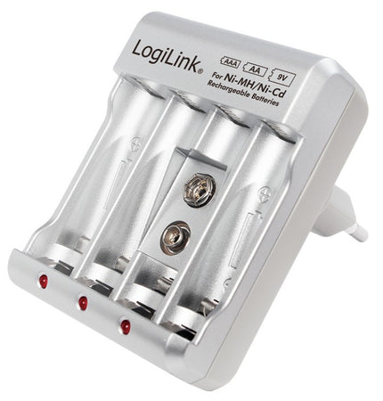 Caricabatterie per AA / AAA / 9V Ni-MH / Ni-Cd