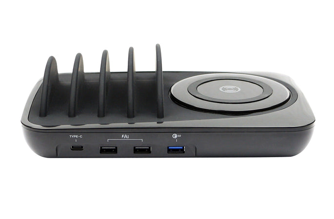 Docking Station USB 5 posti con Caricabatterie Wireless Removibile