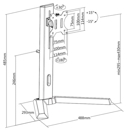 Supporto da Scrivania per Monitor Gaming LCD 17-32'' Nero