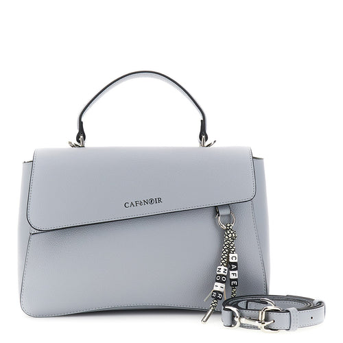 BORSA A MANO CON PATTINA IN MATERIALE SINTETICO EFFETTO PELLE CON CHARM