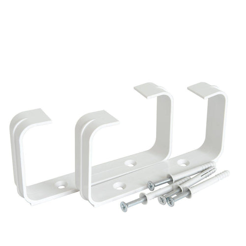 First 120x60mm staffe bianche fermatubo a muro blister con 2pz per tubi rettangolari aerazione cappa