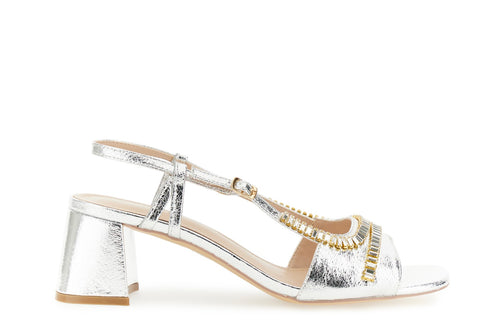SANDALO IN LAMINATO CON STRASS