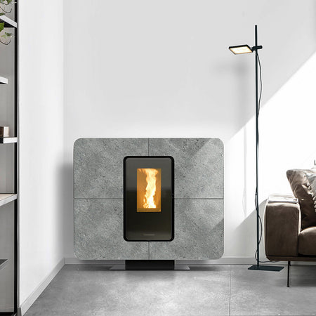 Thermorossi Stufa a Pellet Canalizzabile SlimQuadro 11 Evo 11.9kW Gres