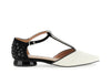 BALLERINA A T IN NAPPA E MICROFIBRA O CON MULTISTRASS