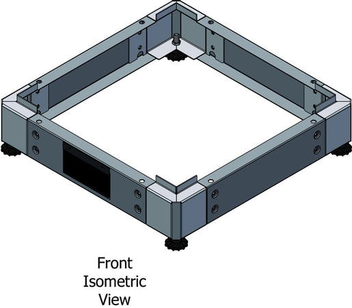 Zoccolo 600 x 800 mm per Armadi Rack Nero
