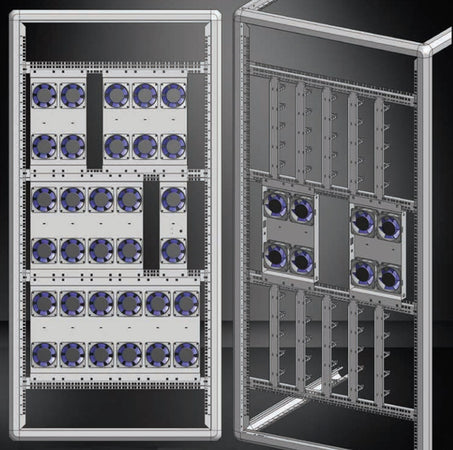 Coppia di Staffe Orizzontali per Armadi Rack 19'' Profondit&agrave 1000 serie Evolution
