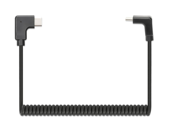 Cavo di Ricarica USB-C&trade a USB-C&trade 1m Spiralato Nero