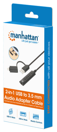 Cavo Adattatore 2-in-1 da USB-C&trade e USB-A a Audio Stereo Aux da 3,5 mm