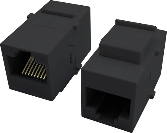 Accoppiatore Keystone RJ45 F/F Cat.5E UTP Nero