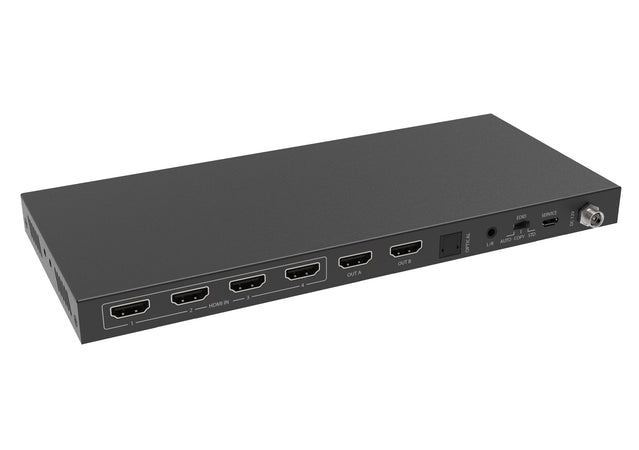 Matrix Switch HDMI 2.0 4x2 18Gbps 4k@60Hz con estrattore audio