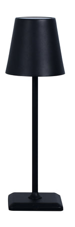 Lampada da Tavolo LED Senza Fili USB-C&trade Dimmerabile in Metallo Nero