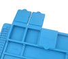 Tappeto da Saldatura e Riparazione Antistatico Antiscivolo Magnetico 45 x 30 cm in Silicone Blu