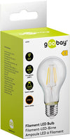 Lampadina LED E27 Bianco Caldo 4W con Filamento Classe E Trasparente