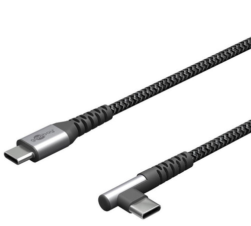 Cavo USB-C&trade Maschio Angolato a USB-C&trade Dritto 2m