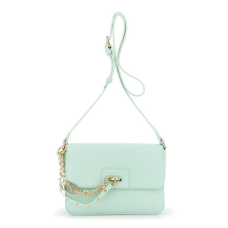 BORSA A SPALLA CON PATTINA IN MATERIALE SINTETICO EFFETTO PELLE CON DECORAZION