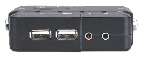 KVM Switch 2 Porte USB/Audio Nero