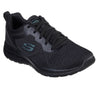 Skechers Mesh Lace Up Memory Foam Scarpe Donna/Nero Comode Leggere e Ammortizzate