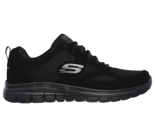 Skechers Burns 52635-BBK Sneakers Uomo Nere, Scarpe Sportive Low-Top con Suola Ammortizzata e Chiusura con Lacci
