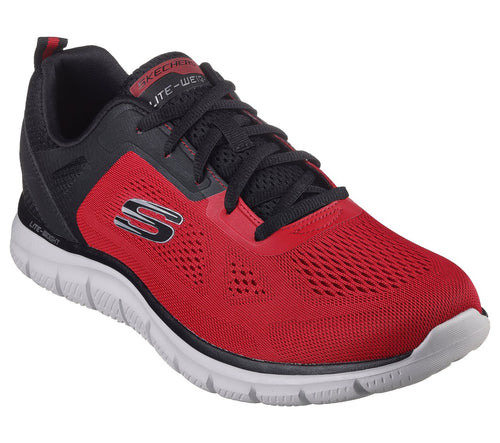 Skechers Track Broader 232698 RDBK Uomo Sneakers Rosse Scarpe Sportive