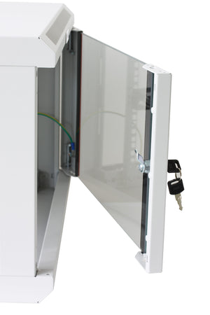 Armadio Rack 19'' a muro 9 unit&agrave sezione unica prof. 600mm Grigio