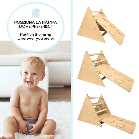 Triangolo di Pikler mini + scivolo/arrampicata