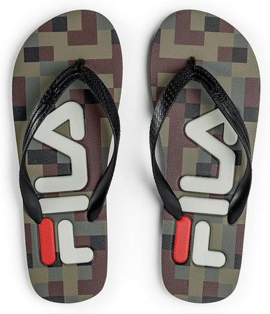 FILA Troy PRT Slipper, Infradito Uomo, Verde Oliva, Mimetico
