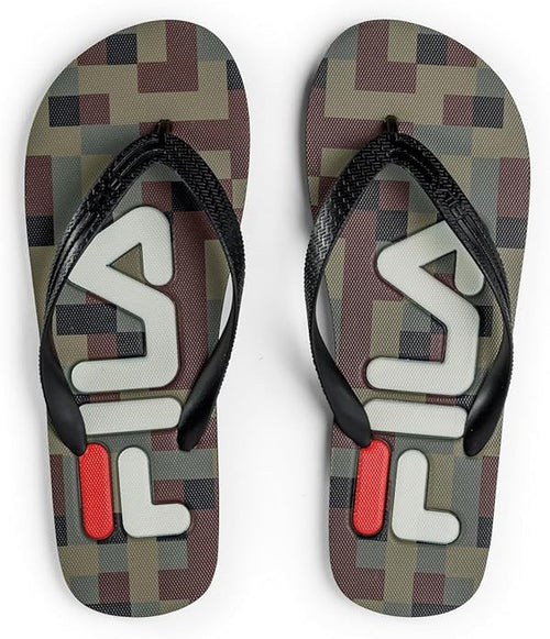 FILA Troy PRT Slipper, Infradito Uomo, Verde Oliva, Mimetico