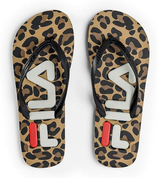 FILA Troy PRT Slipper Wmn, Infradito Donna, Leopard