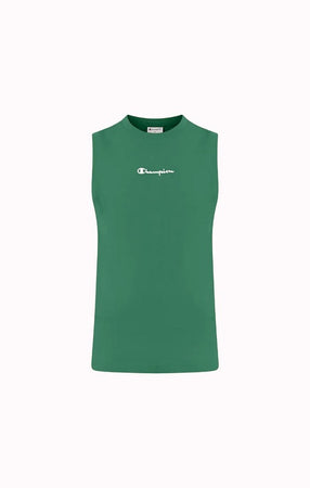 Champion Script Shop - Maglietta senza Maniche da Ragazzo,Verde
