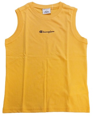 Champion Script Shop - Maglietta a Maniche Corte da Ragazzo,Giallo