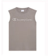 Champion T-shirt smanicata uomo Champion Icons in cotone – Relax Fit, girocollo con logo ricamato Grigio