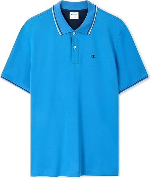 Polo uomo Champion Polo Gallery in cotone piqué – Standard Fit, leggera e traspirante Blu