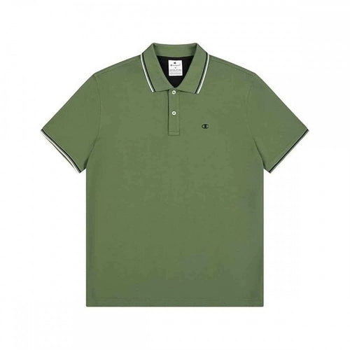 Polo uomo Champion Polo Gallery in cotone piqué – Standard Fit, leggera e traspirante Verde oliva