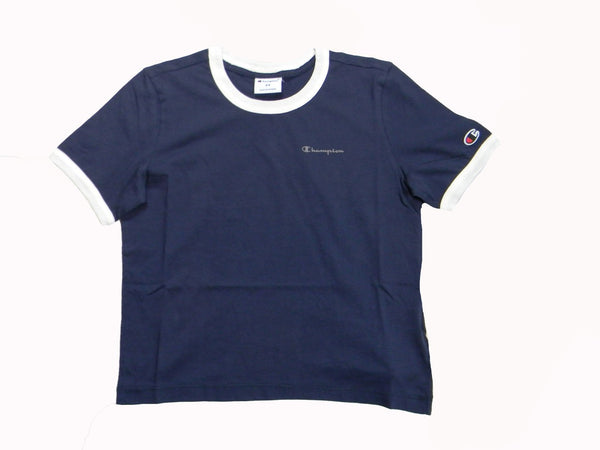 T-shirt crop donna Champion girocollo – Crop top manica corta stile casual moderno Blu