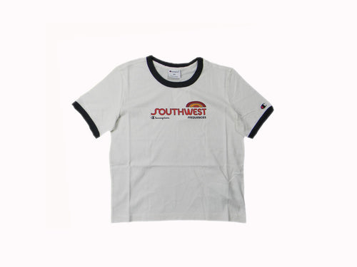 T-shirt crop donna Champion girocollo – Crop top manica corta stile casual moderno Panna ys084