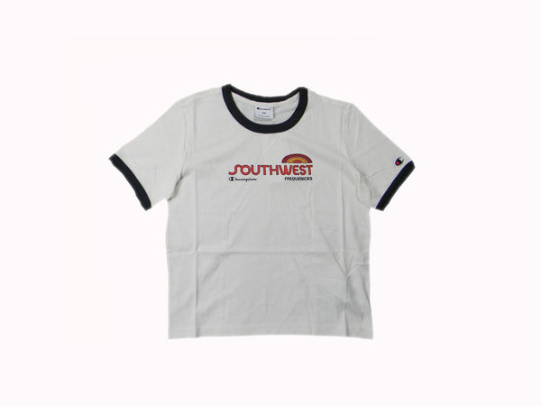 T-shirt crop donna Champion girocollo – Crop top manica corta stile casual moderno Panna ys084