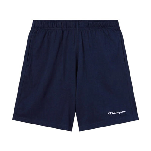 Bermuda uomo Champion Icons in cotone – Jersey morbido, vita elasticizzata con coulisse Blu