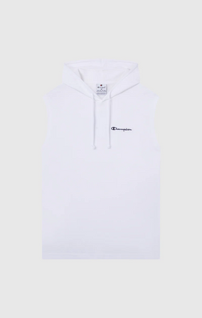 Canotta con cappuccio uomo Champion Icons – Jersey di cotone leggero, senza maniche Bianco