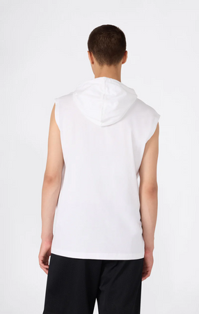Canotta con cappuccio uomo Champion Icons – Jersey di cotone leggero, senza maniche Bianco