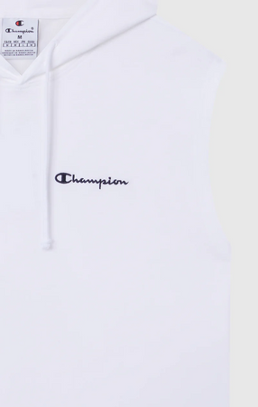 Canotta con cappuccio uomo Champion Icons – Jersey di cotone leggero, senza maniche Bianco