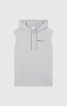 Canotta con cappuccio uomo Champion Icons – Jersey di cotone leggero, senza maniche Grigio