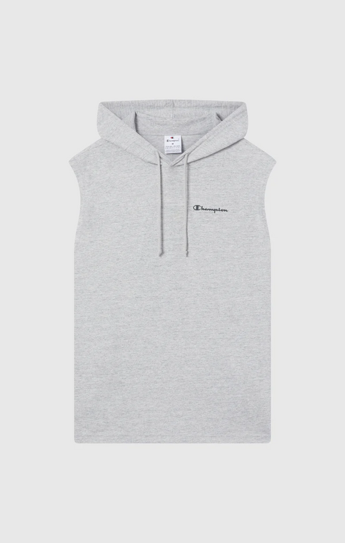 Canotta con cappuccio uomo Champion Icons – Jersey di cotone leggero, senza maniche Grigio