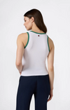 Champion Canotta ringer donna con grafica – Top senza maniche in cotone stile sportivo casual Bianco