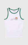 Champion Canotta ringer donna con grafica – Top senza maniche in cotone stile sportivo casual Bianco