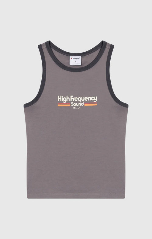Champion Canotta ringer donna con grafica – Top senza maniche in cotone stile sportivo casual Grigio