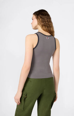 Champion Canotta ringer donna con grafica – Top senza maniche in cotone stile sportivo casual Grigio
