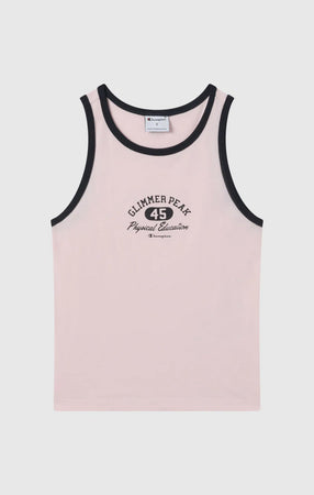 Champion Canotta ringer donna con grafica – Top senza maniche in cotone stile sportivo casual Rosa
