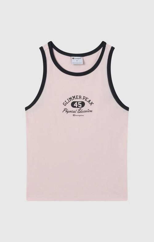 Champion Canotta ringer donna con grafica – Top senza maniche in cotone stile sportivo casual Rosa